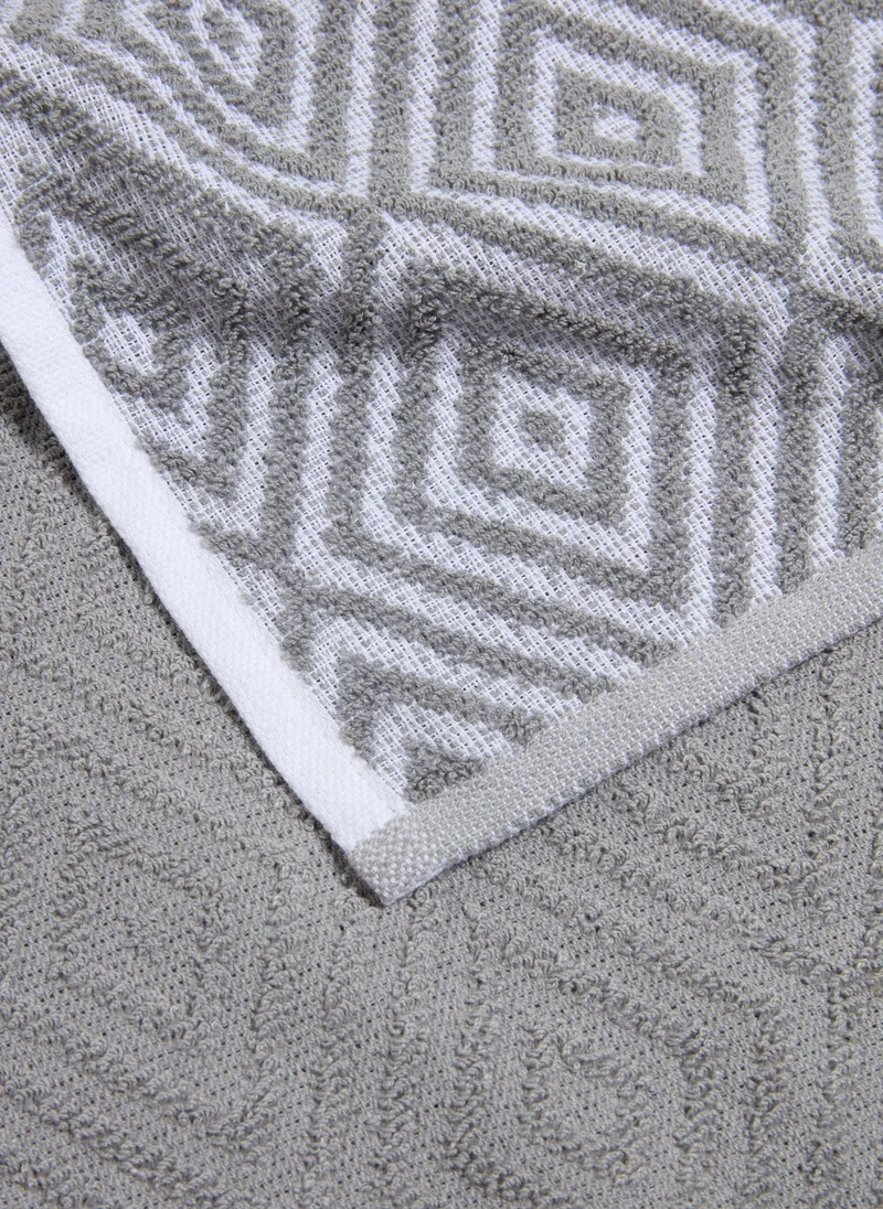 ماتلان 2 Pack Grey Geometric Tea Towels